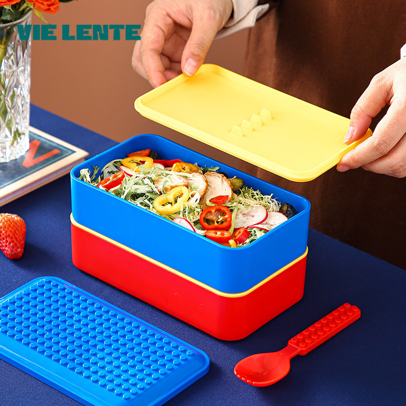 Food Storage Building - Almoço selado Bento Box Set, Colorido