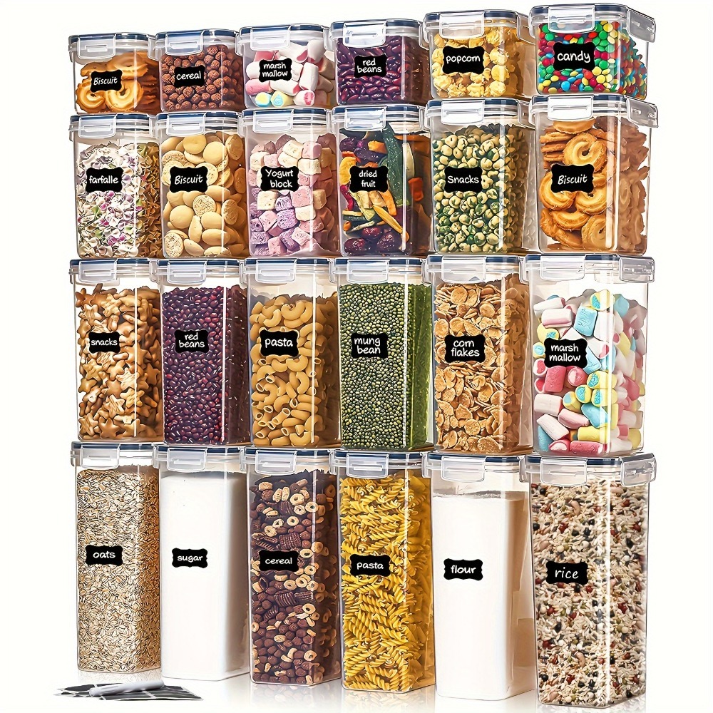 Food Storage Boxes With Lids - Conjunto de 24 Peças: 12 Potes