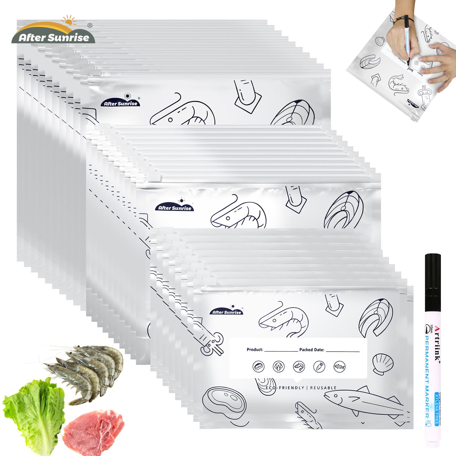 Food Storage With Lock - 【Alimentos Refrigerados】Sacos de Armazenamento Reutilizáveis de