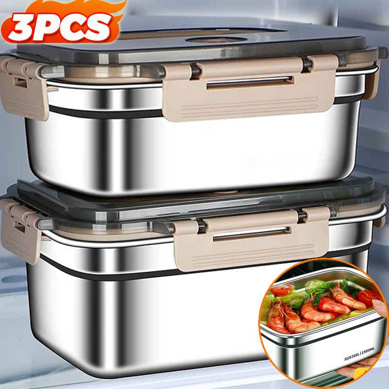 Food Storage Boxes With Lids - Caixa Bento de Grande Capacidade Caixa
