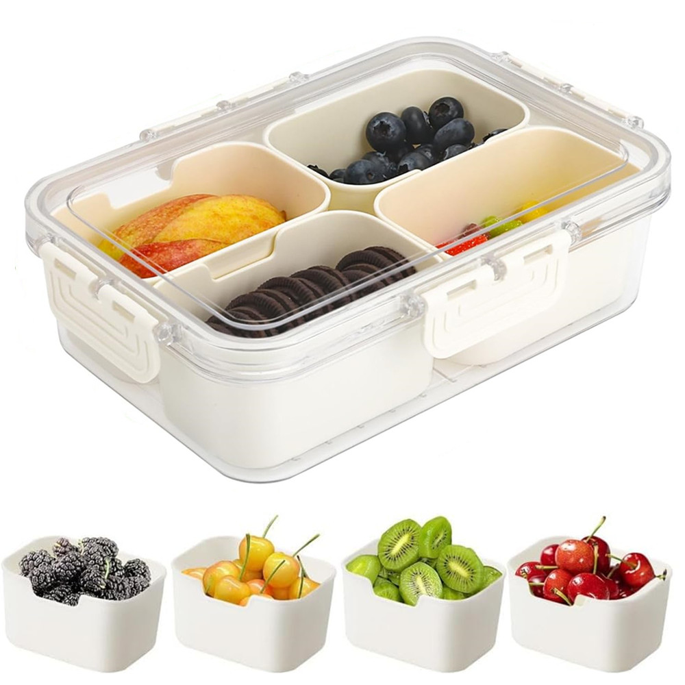 Food Storage Boxes With Lids - Caixa de Armazenamento de Alimentos Portátil,