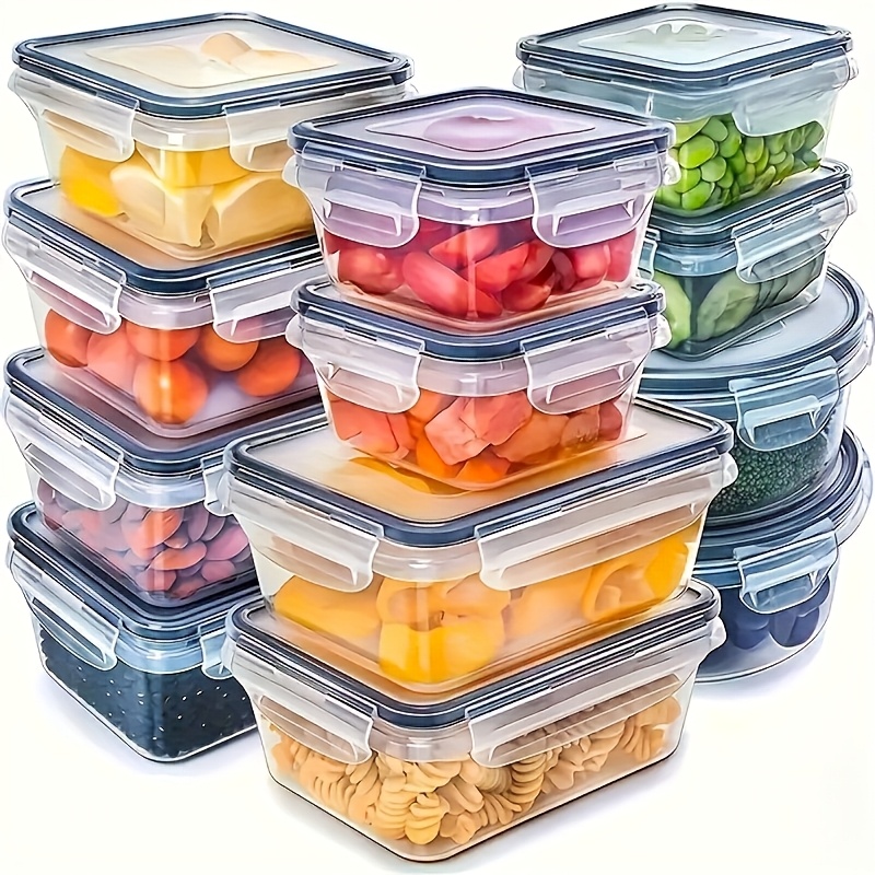 Food Storage Boxes With Lids - Conjunto de 8 Peças Inclui 4