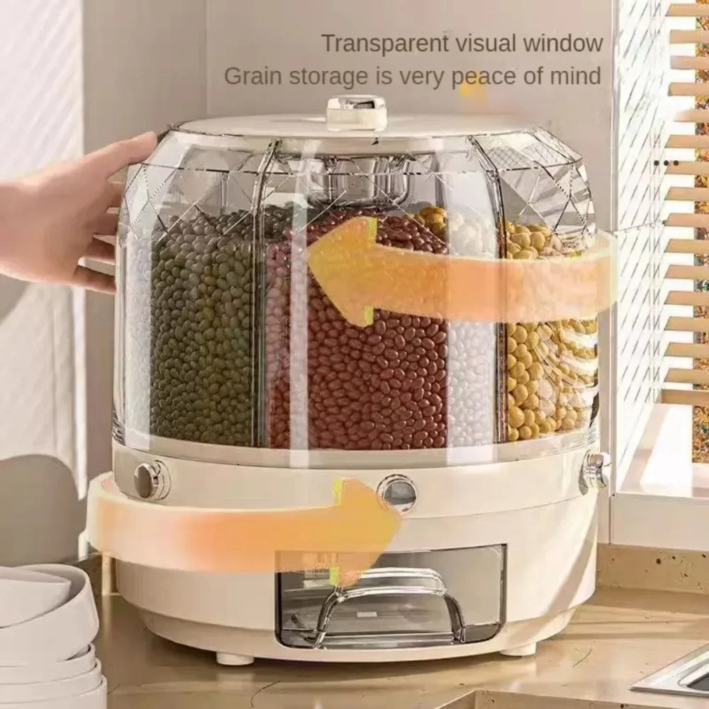 Food Storage No Plastic - Dispensador de Grãos Rotativo de Grau