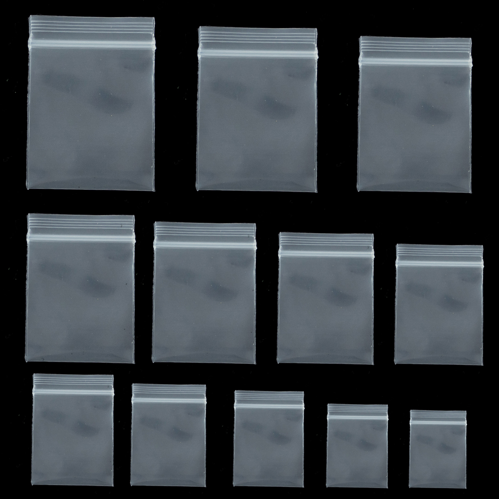 Food Storage With Lock - 100 peças transparente mini pequeno saco