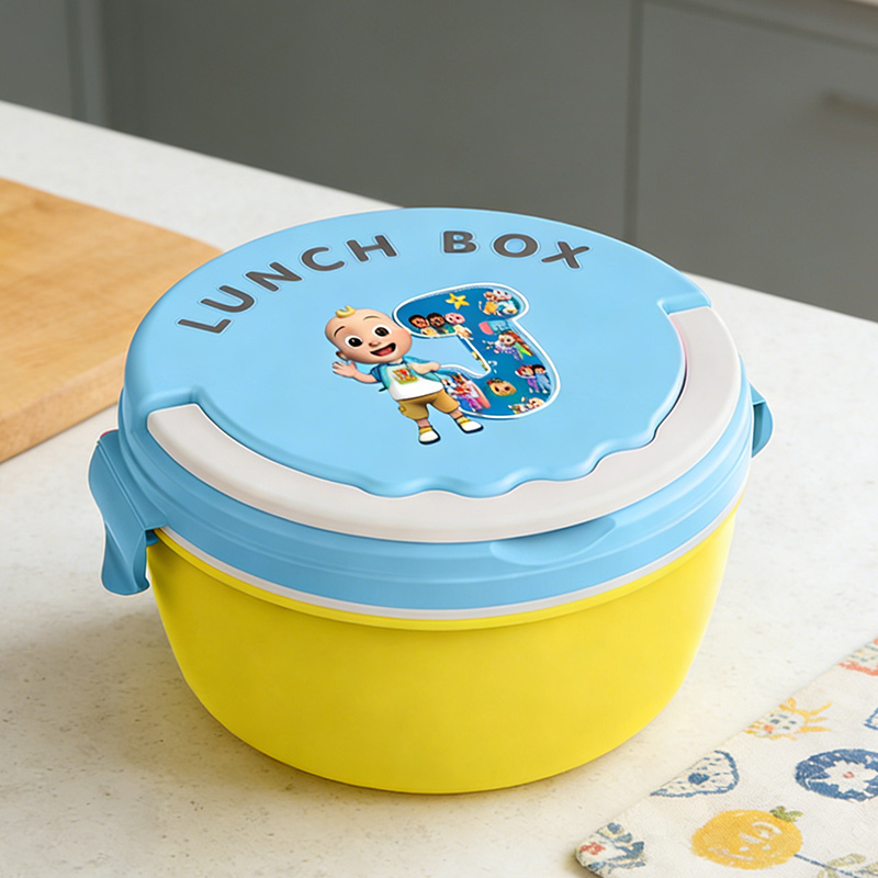 Food Storage Box Plastic - Lancheira Portátil Cocomelon para Meninos, Caixa