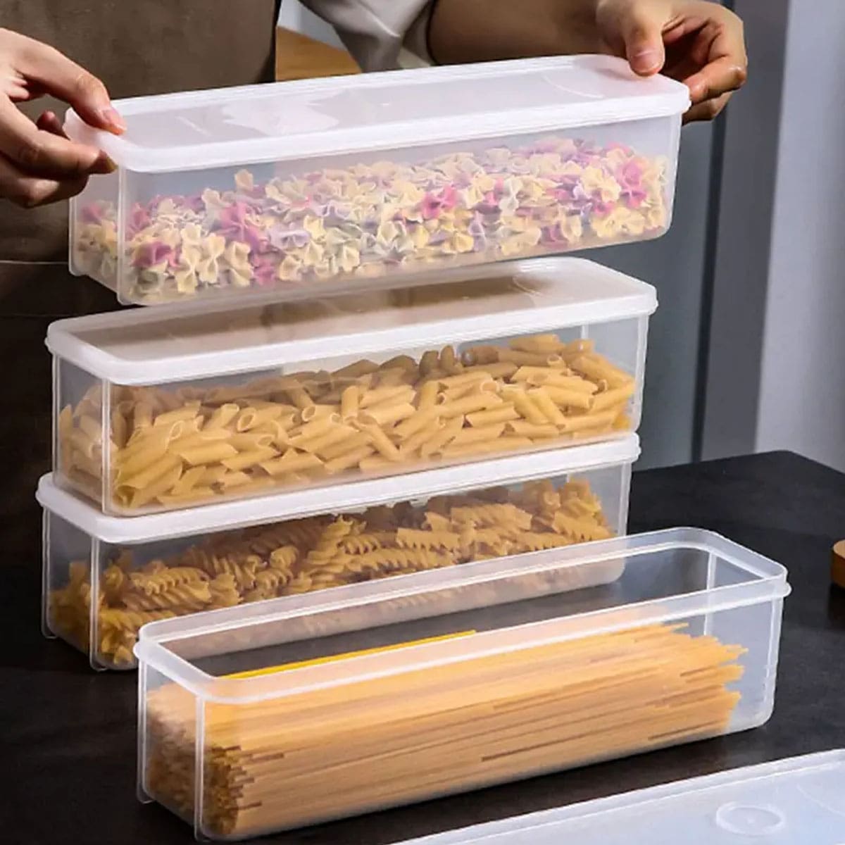 Food Storage Boxes With Lids - 1 Caixa de Armazenamento Plástica Transparente,