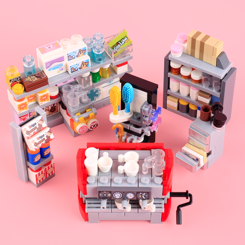 Blocos de Montar MOC Supermerc - Food Storage Building avaliação e preço