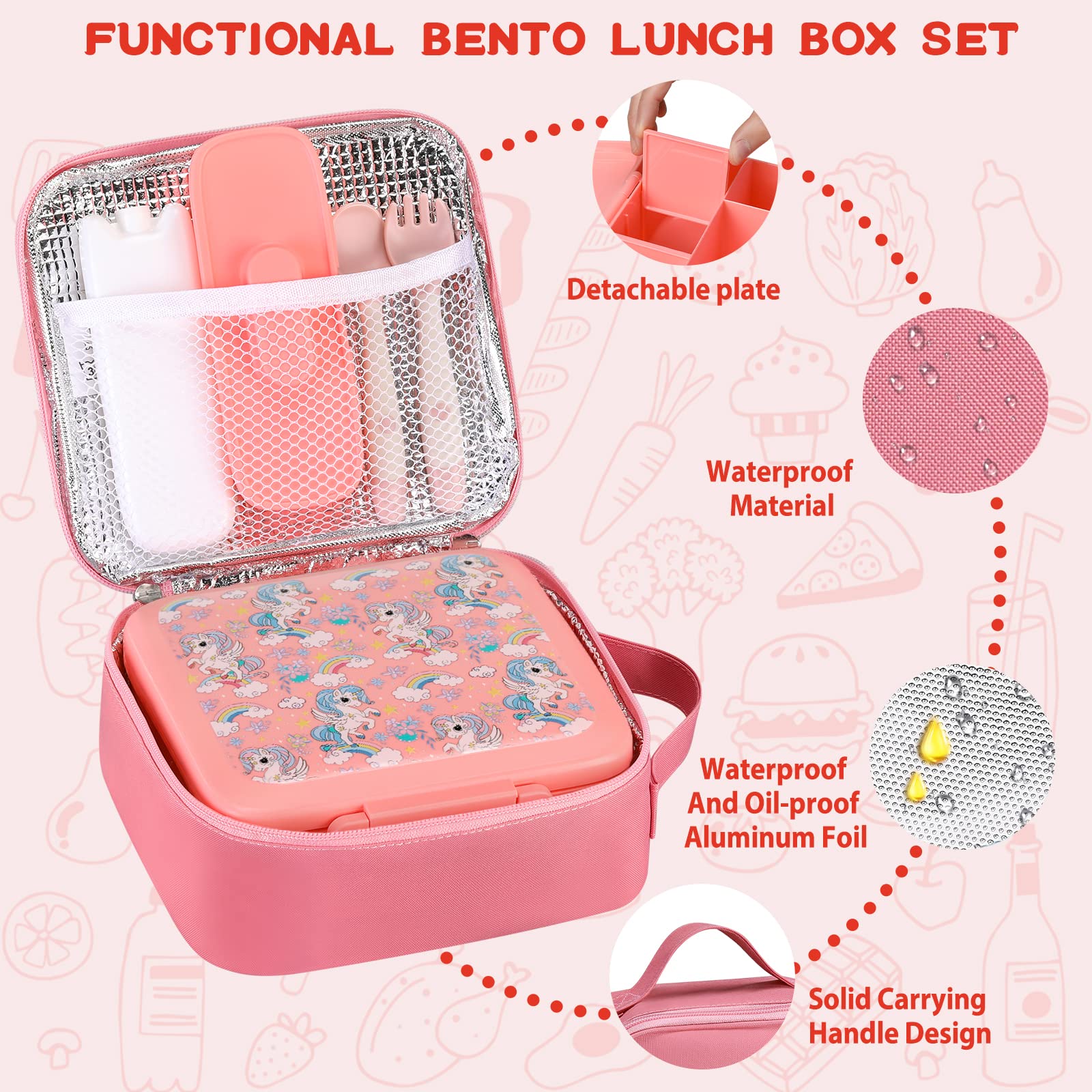 Lancheira Bento para crianças  - Food Storage Vacuum Seal Bags avaliação e preço