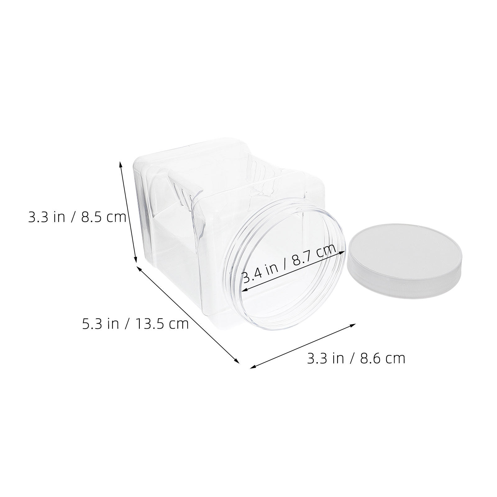 6 Potes Transparentes Quadrado - Food Storage Handling avaliação e preço