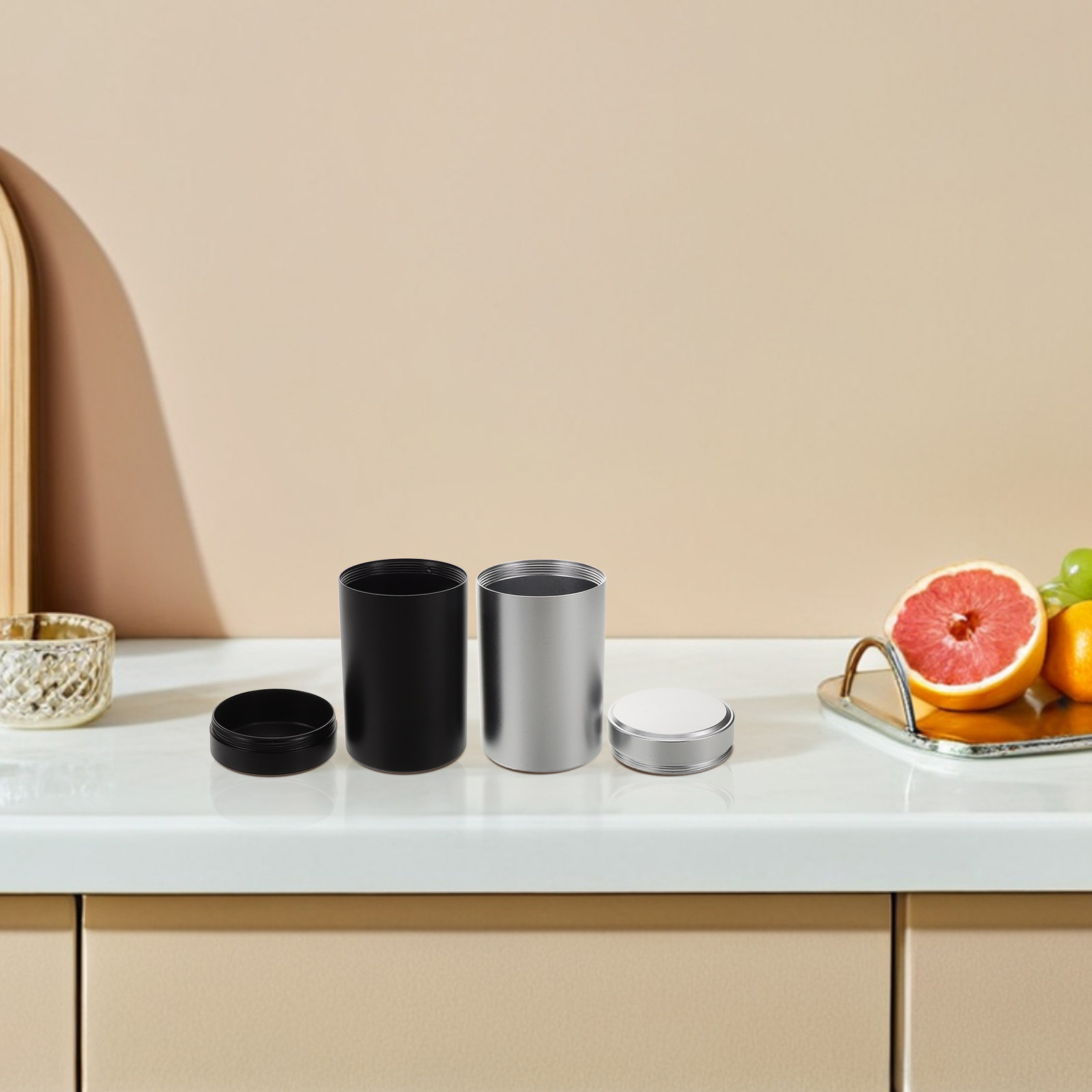 Conjunto de 2 Potes de Metal e - Set Food Storage avaliação e preço