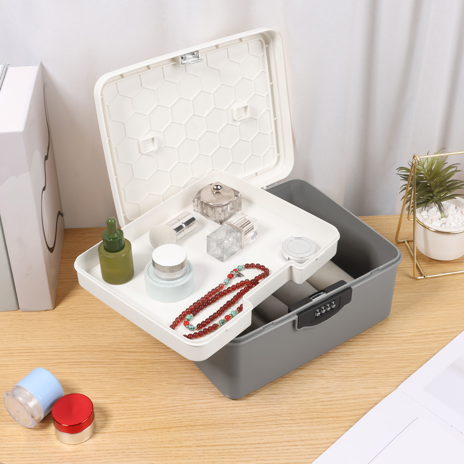 Bloqueio de senha digital cofr - Food Storage With Lock avaliação e preço