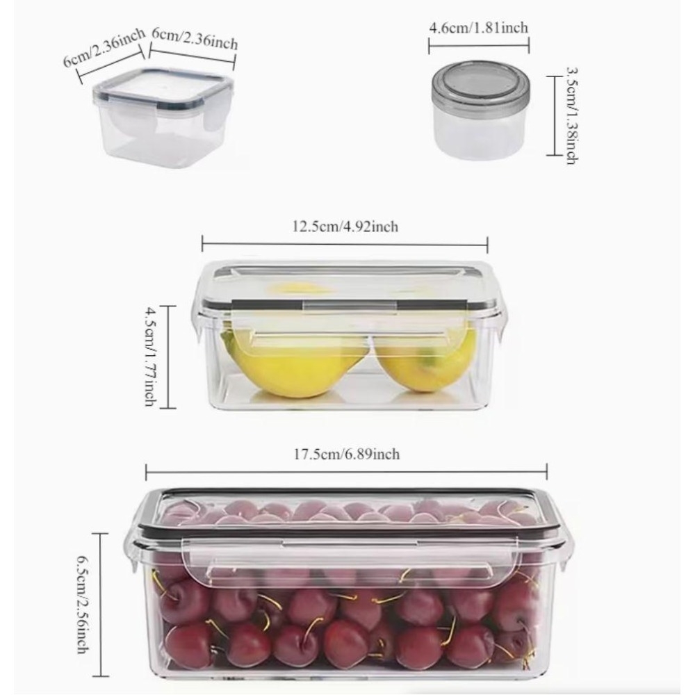 Conjunto de 4 Recipientes Tran - Food Storage Boxes With Lids avaliação e preço