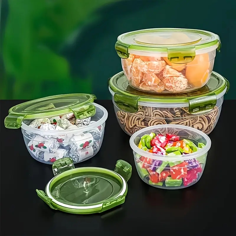 4 Recipientes Plásticos para A - Food Storage Plastic Containers With Lids avaliação e preço