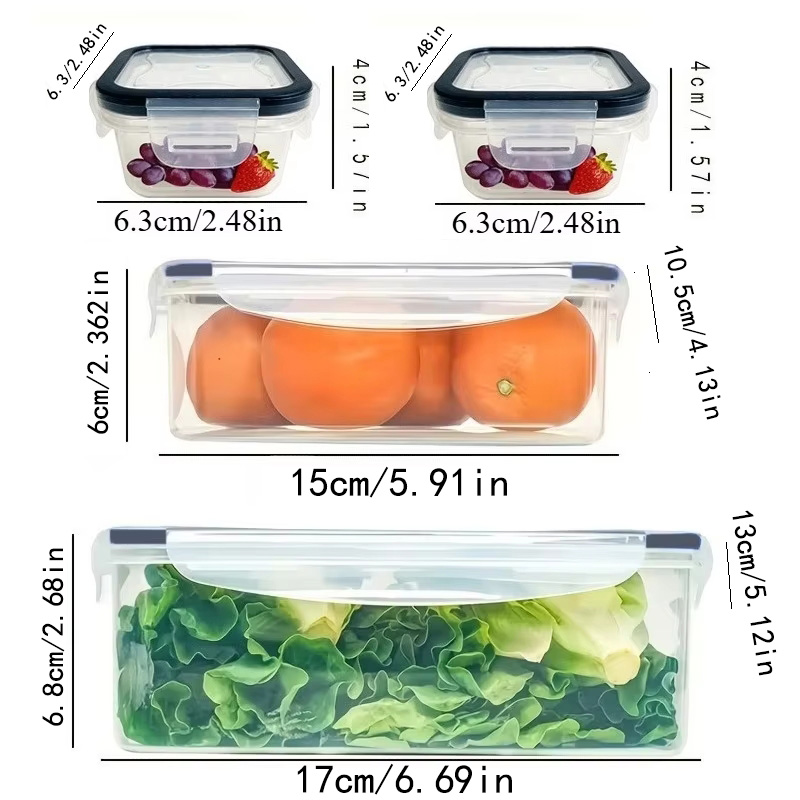 Conjunto de 8 Peças Inclui 4 R - Food Storage Boxes With Lids avaliação e preço