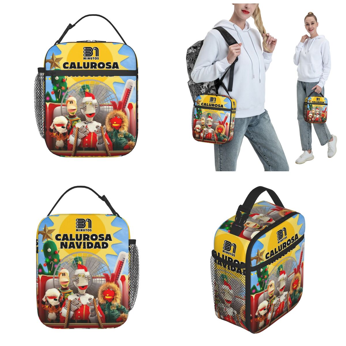 31 Minutos Chileno Cartoon Sac - Xmas Food Storage Containers avaliação e preço