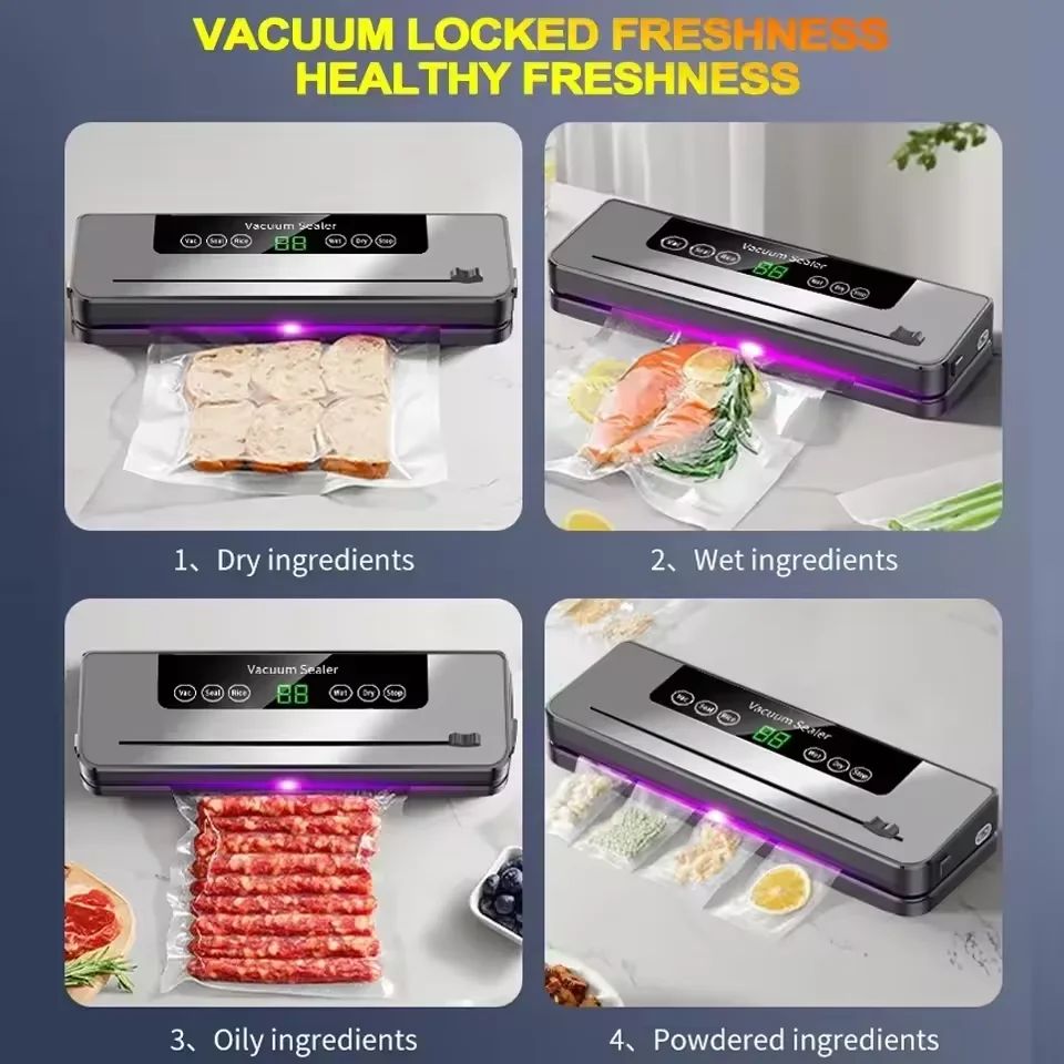 Máquina seladora a vácuo com 1 - Food Storage Vacuum Seal Bags avaliação e preço