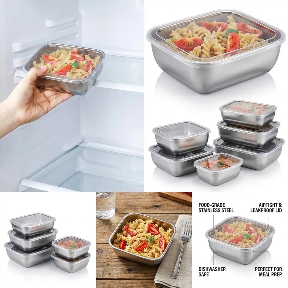 Conjunto de 6 Recipientes de A - Set Food Storage avaliação e preço