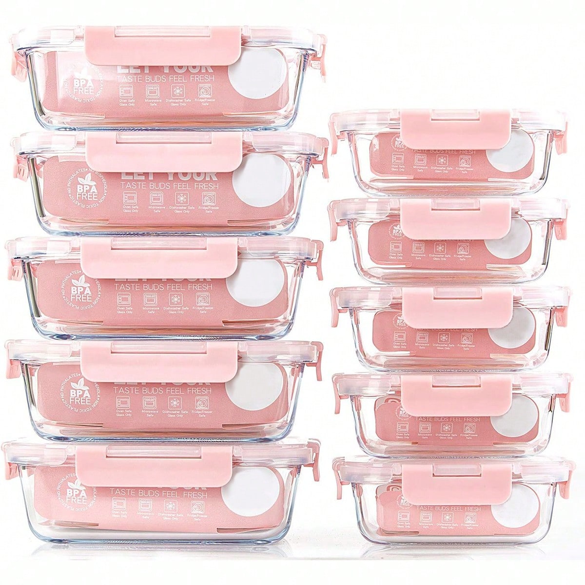 Conjunto de 10 Recipientes de  - Food Storage Boxes With Lids avaliação e preço