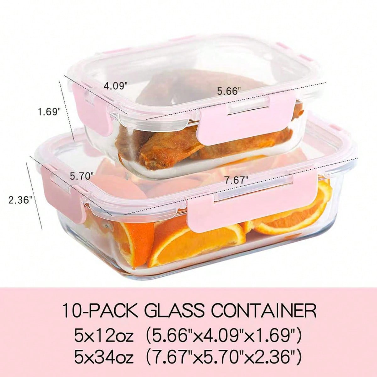 Conjunto de 10 Recipientes de  - Food Storage Boxes With Lids avaliação e preço