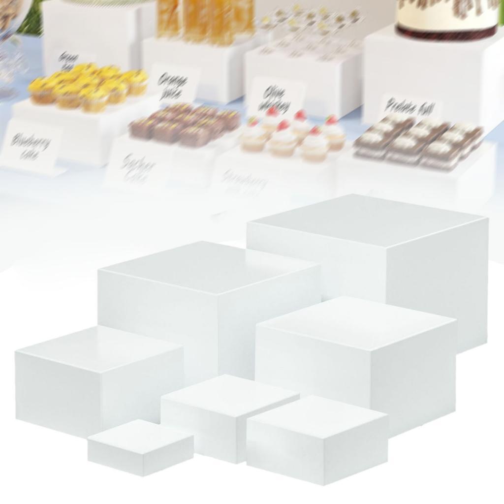7 peças acrílico cubo caixa de - Food Storage On Table avaliação e preço