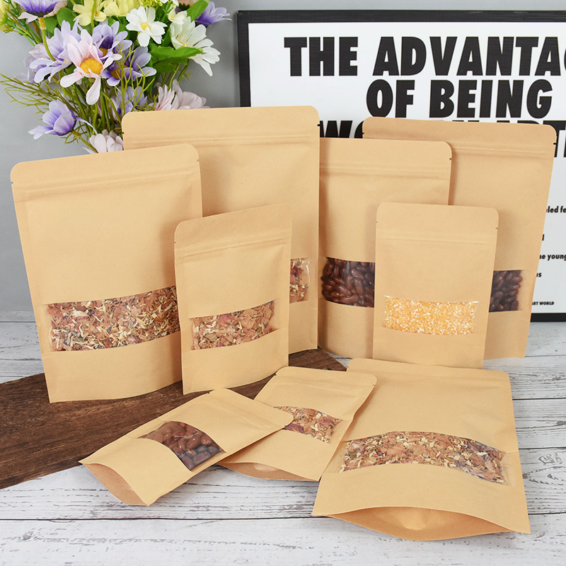 20/50 pçs sacos de papel kraft - Food Storage With Lock avaliação e preço