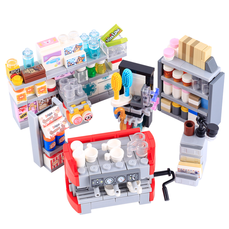 Blocos de Montar MOC: Supermer - Food Storage Building avaliação e preço