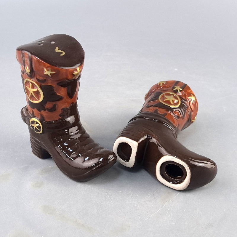 Botas vintage cerâmica tempero - Set Food Storage avaliação e preço