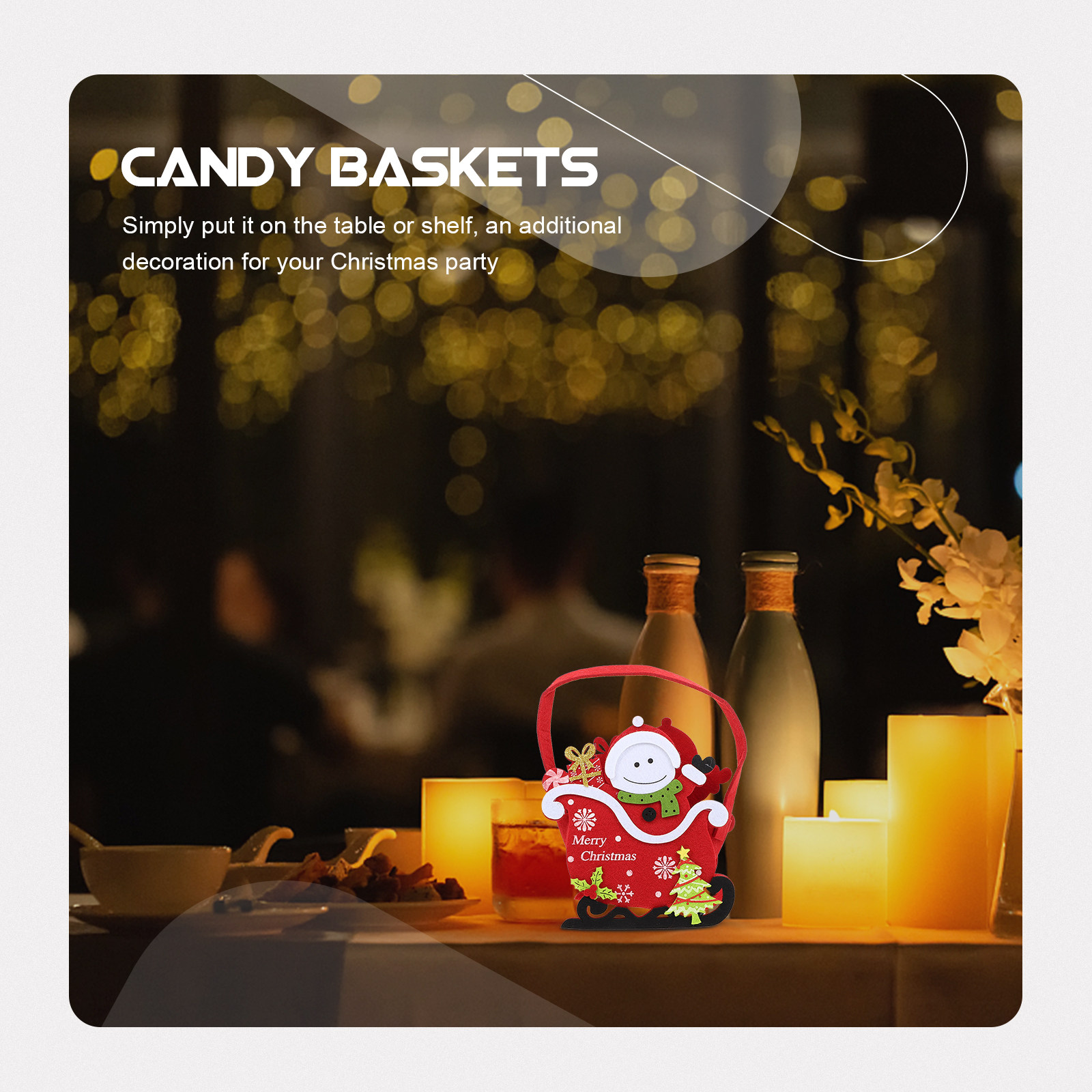 Cesta de Natal para Doces, 1 P - Xmas Food Storage Containers avaliação e preço
