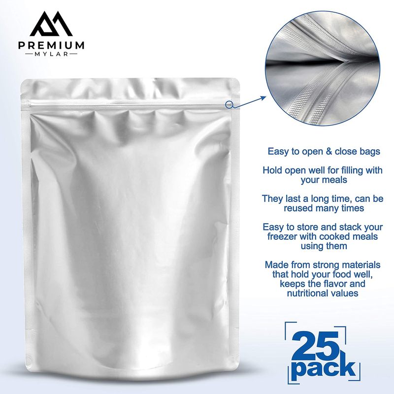25 Sacos Mylar - Sacos Mylar S - Food Storage Vacuum Seal Bags avaliação e preço