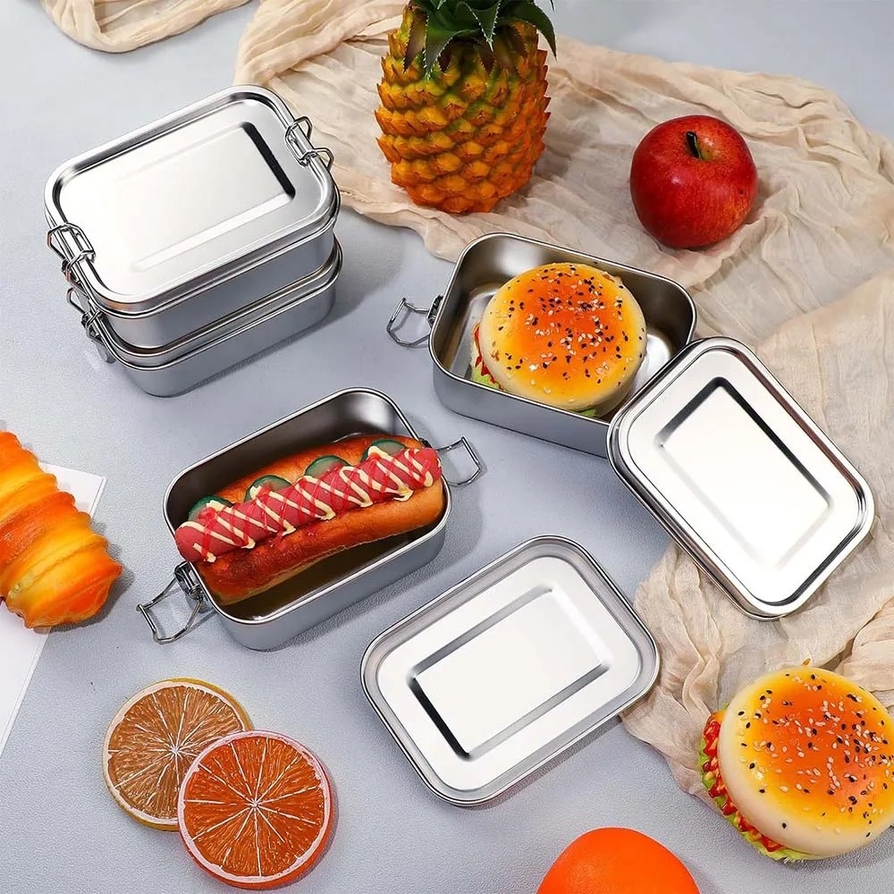 Caixa bento de aço inoxidável, - Food Storage With Lock avaliação e preço